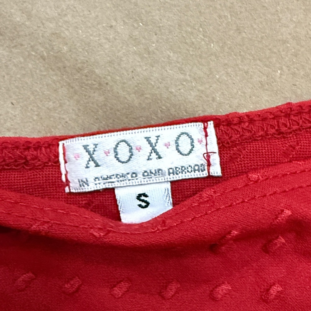XOXO Vibrant Red Textured Top - Picture 2 of 9